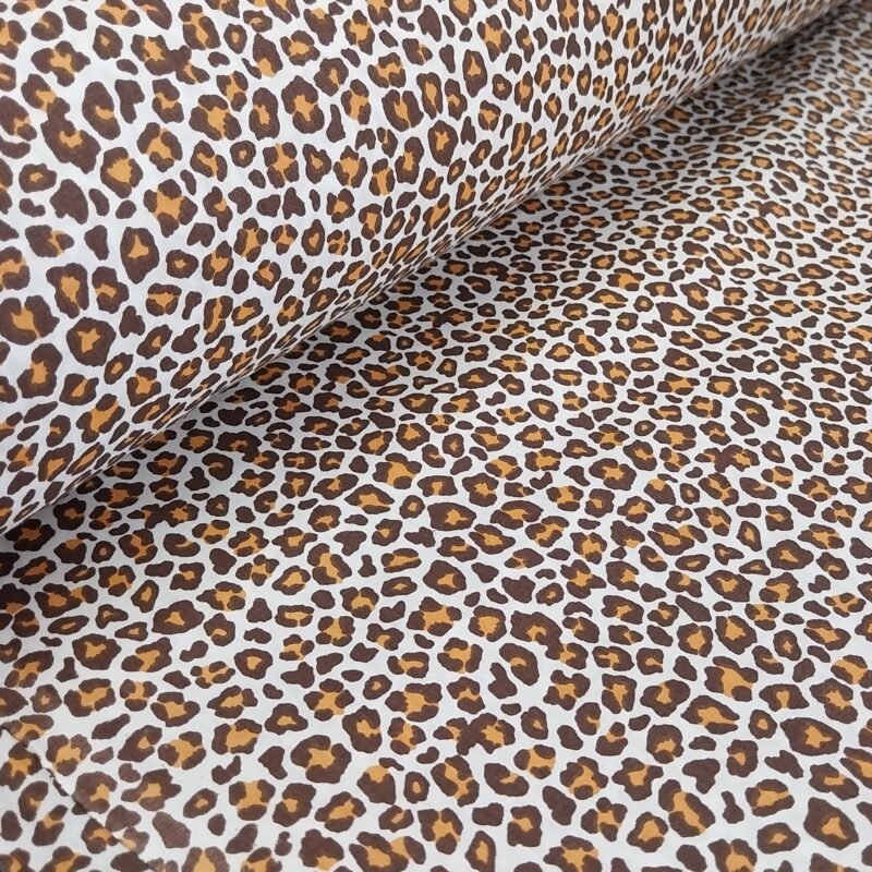Σεντονόπανο 100% βαμβάκι - Animal print τρίχρωμο - Image 2