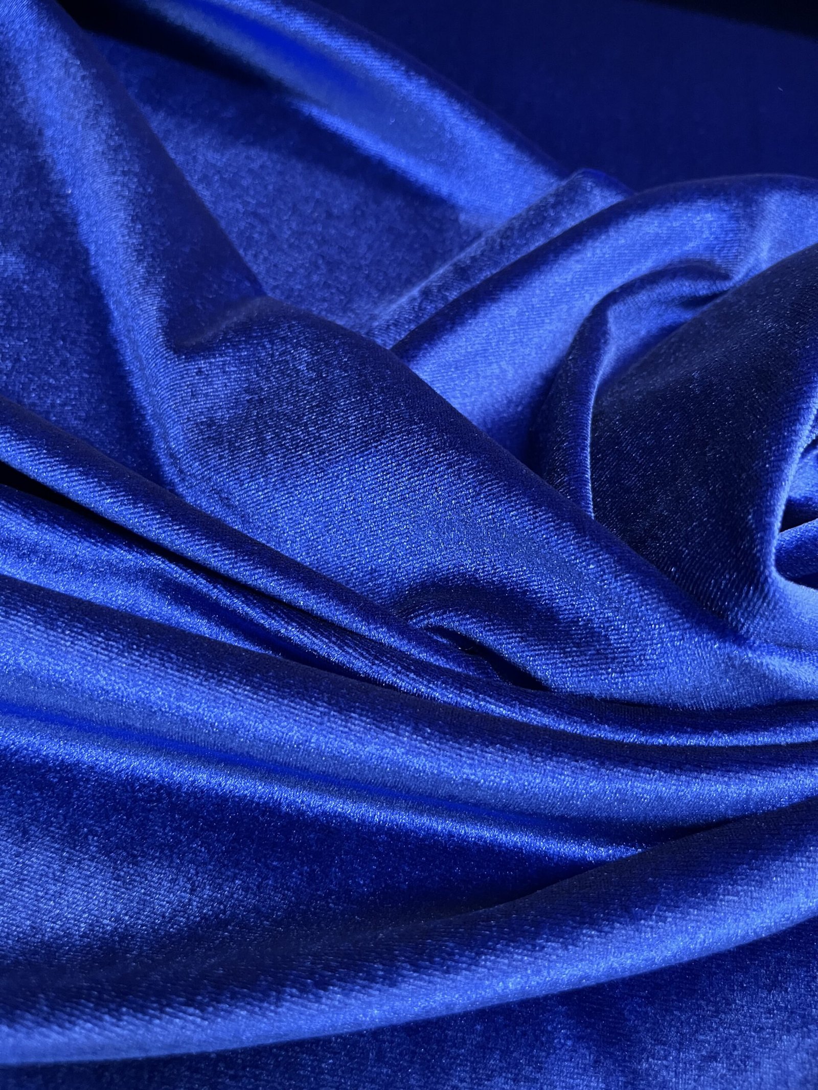 Βελούδο Σιφόν Ελαστικό - Μπλέ ρουά - Image 2