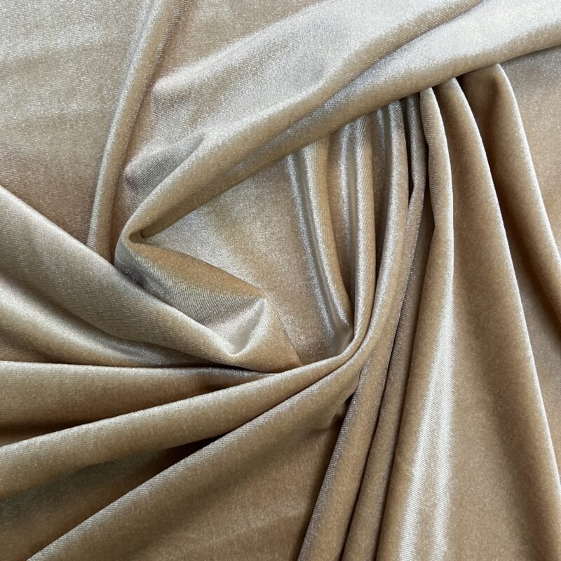 Βελούδο Σιφόν Ελαστικό - Μπεζ