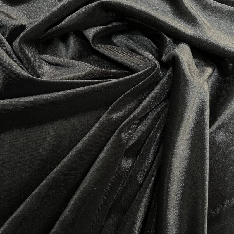 Βελούδο Σιφόν Ελαστικό - Μαύρο