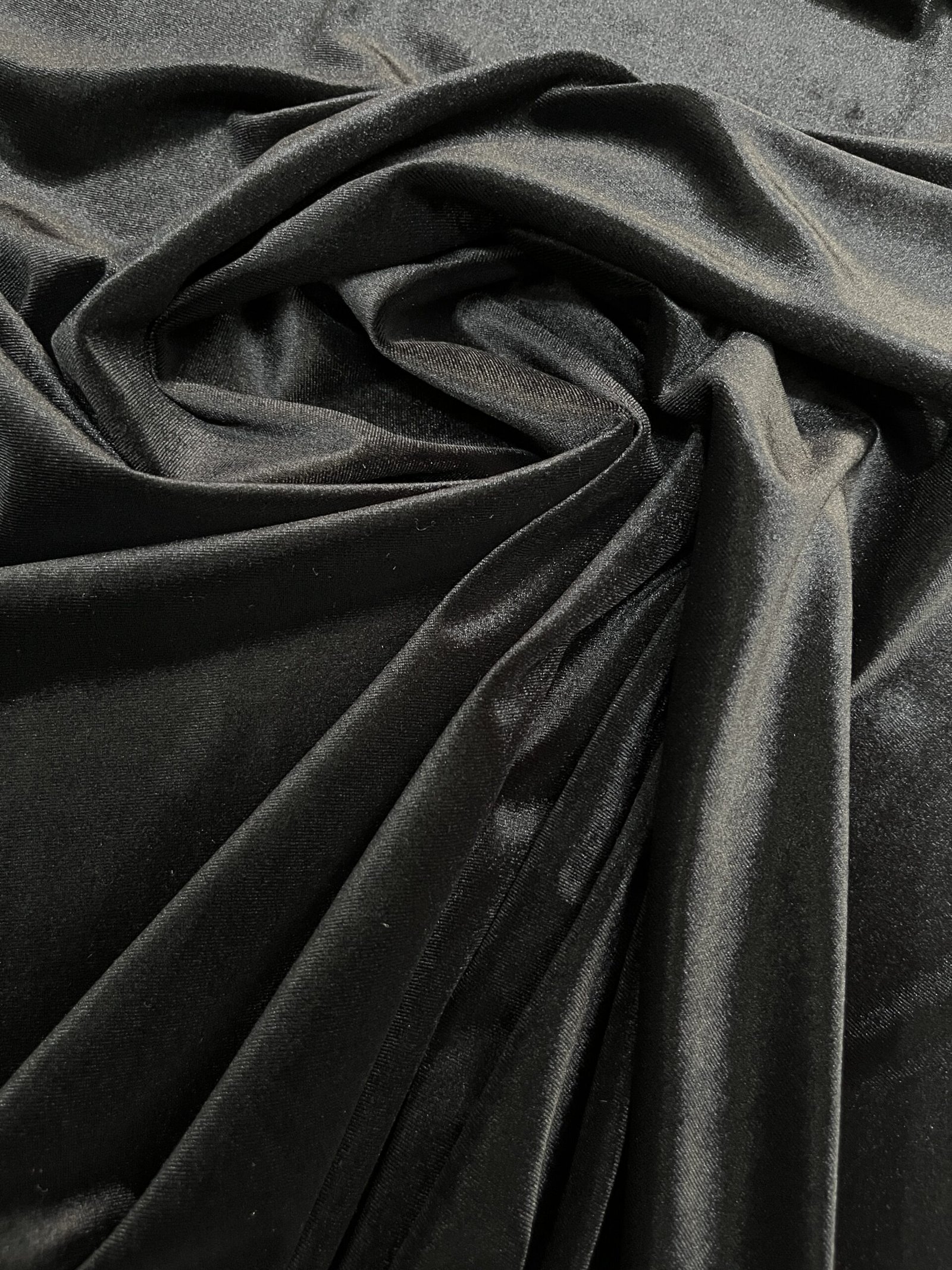 Βελούδο Σιφόν Ελαστικό - Μαύρο