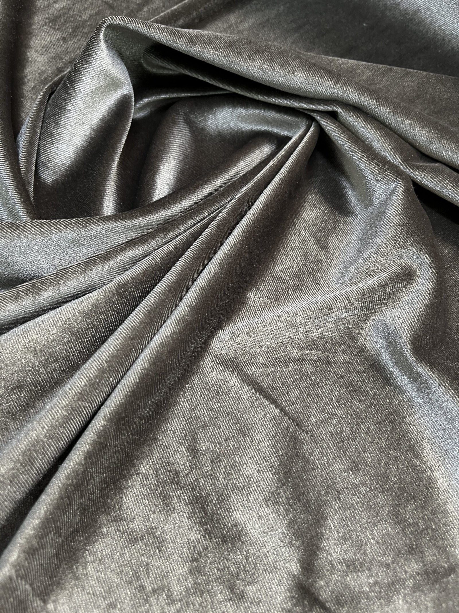 Βελούδο Σιφόν Ελαστικό - Γκρί σκούρο - Image 2