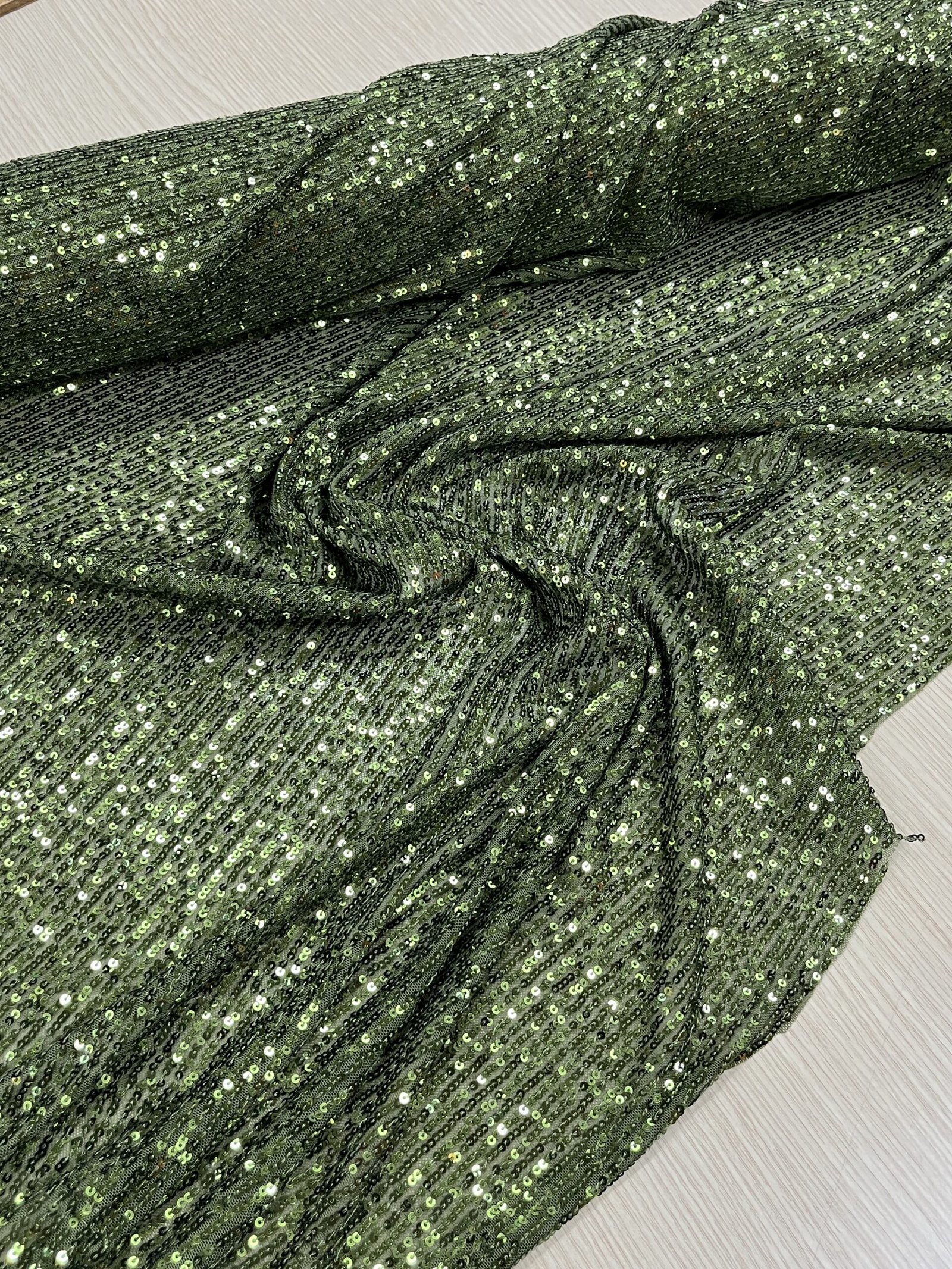 Παγιέτα ελαστική - Λαδί Σκούρο - Image 2