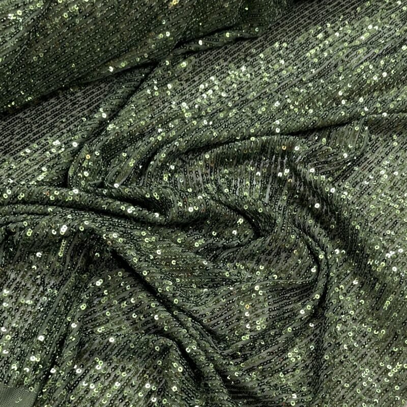 Παγιέτα ελαστική - Λαδί Σκούρο