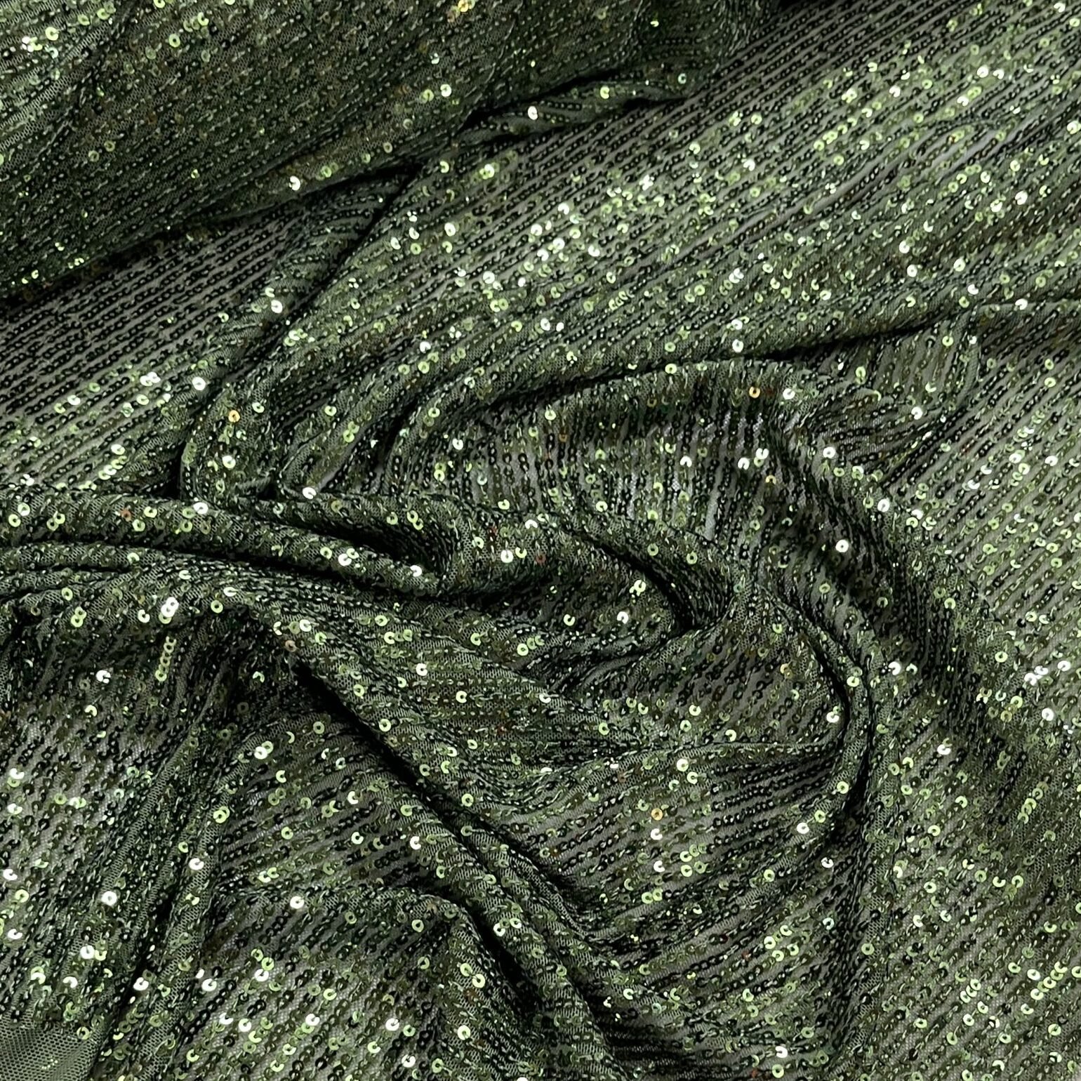 Παγιέτα ελαστική - Λαδί Σκούρο