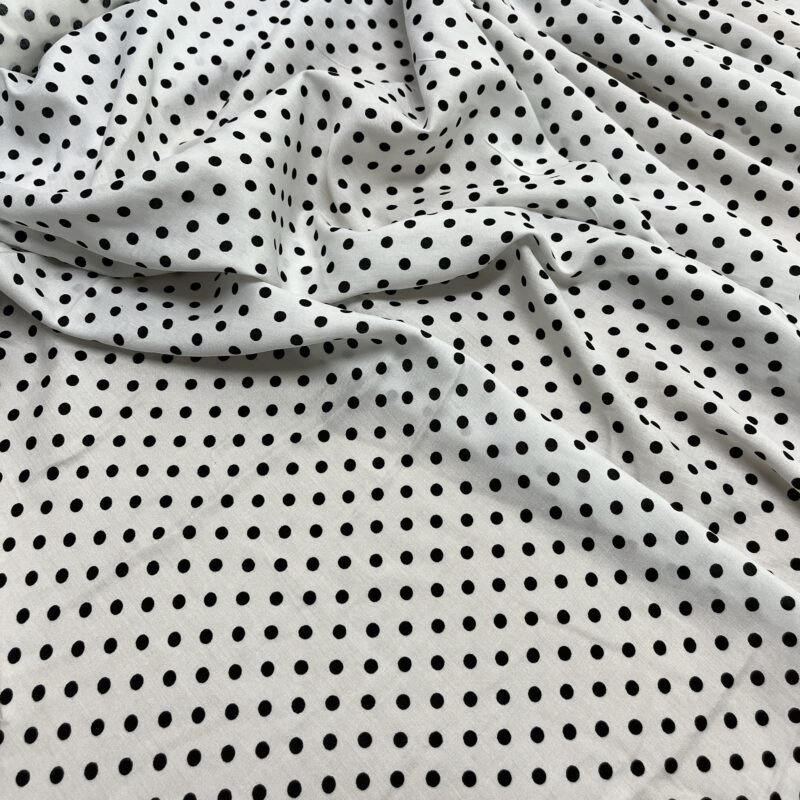 Βισκοζ σταθερό - Ασπρόμαυρο πουά