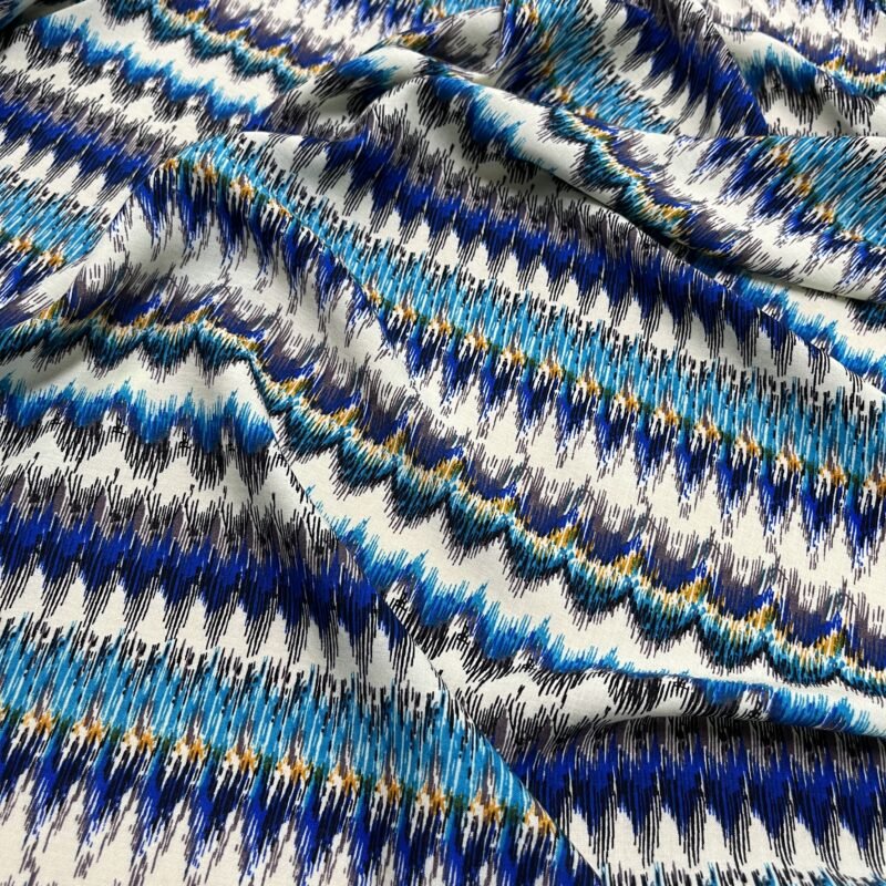 Βισκοζ σταθερό - Μισόνι μπλέ με λευκό