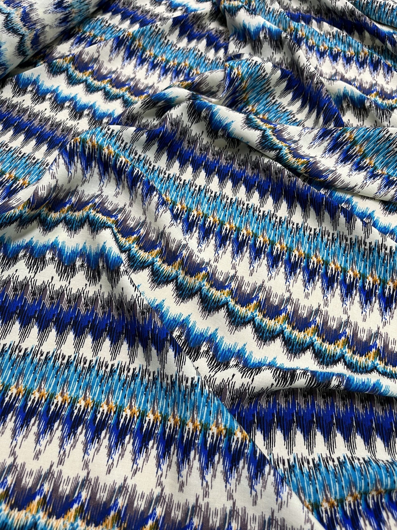 Βισκοζ σταθερό - Μισόνι μπλέ με λευκό