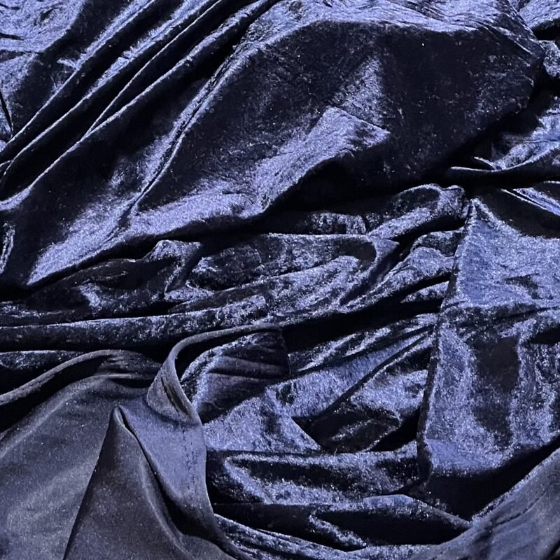 Βελούδο ελαστικό Crushed - Μπλε σκούρο