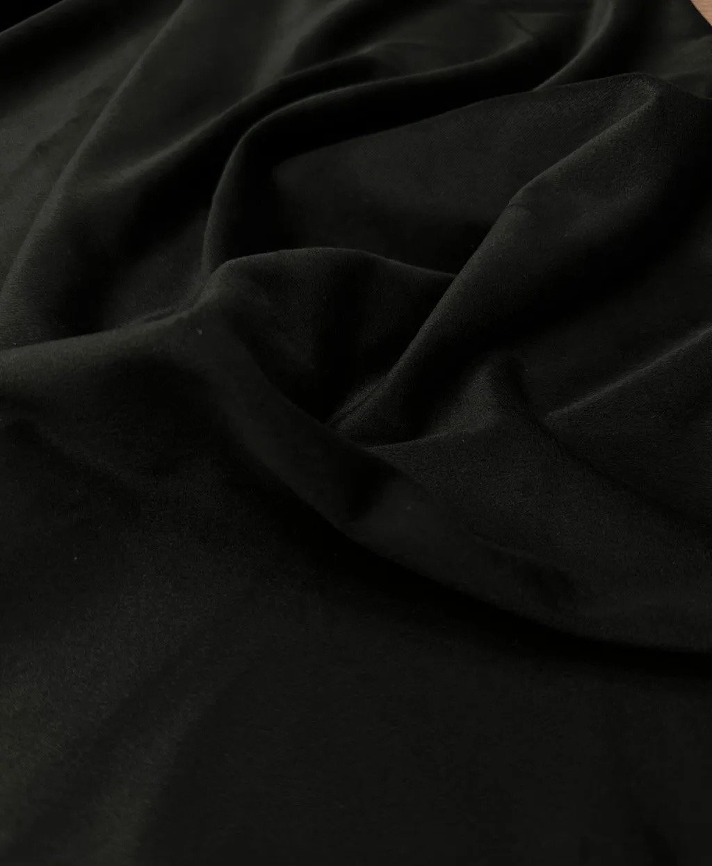 Βελούδο Ελαστικό Soft με Πέλος - Μαύρο