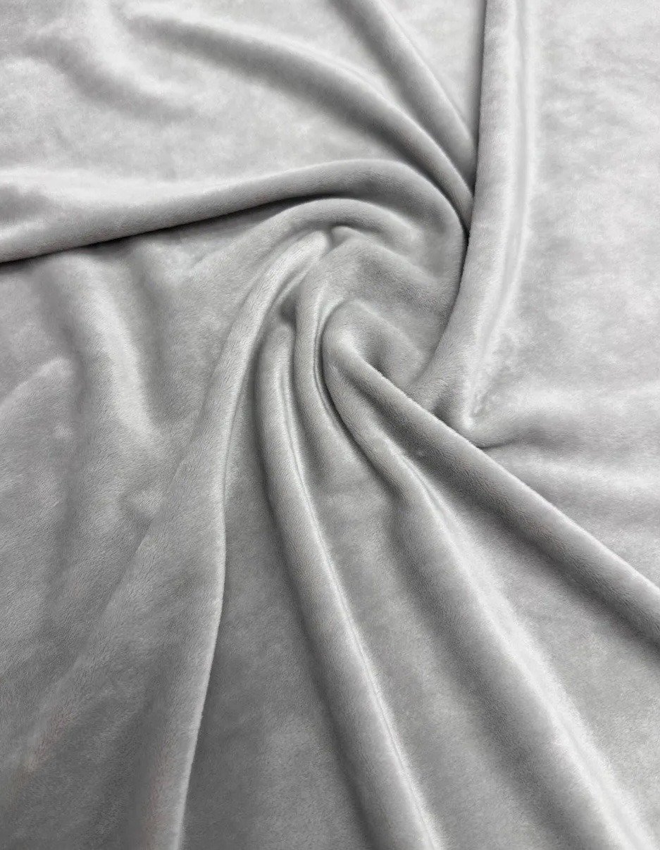 Βελούδο Ελαστικό Soft με Πέλος - Γκρί ανοιχτό