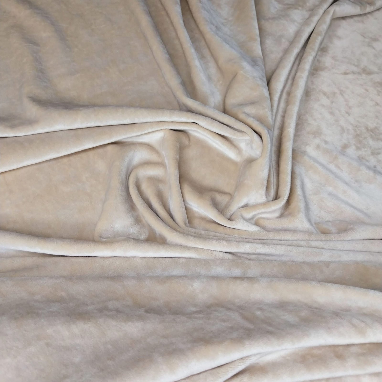 Βελούδο Ελαστικό Soft με Πέλος - Μπεζ ανοιχτό