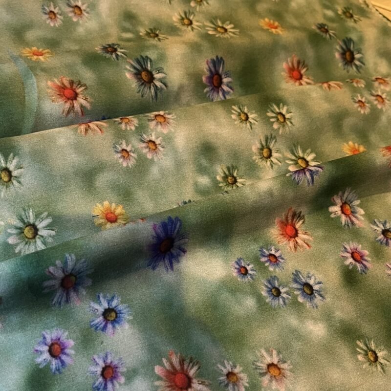 Βισκοζ σταθερό - Μικρό φλοράλ - λαδί βάση με νερά