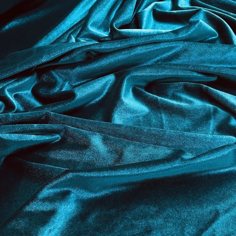 Βελούδο Σιφόν Ελαστικό - Πετρόλ