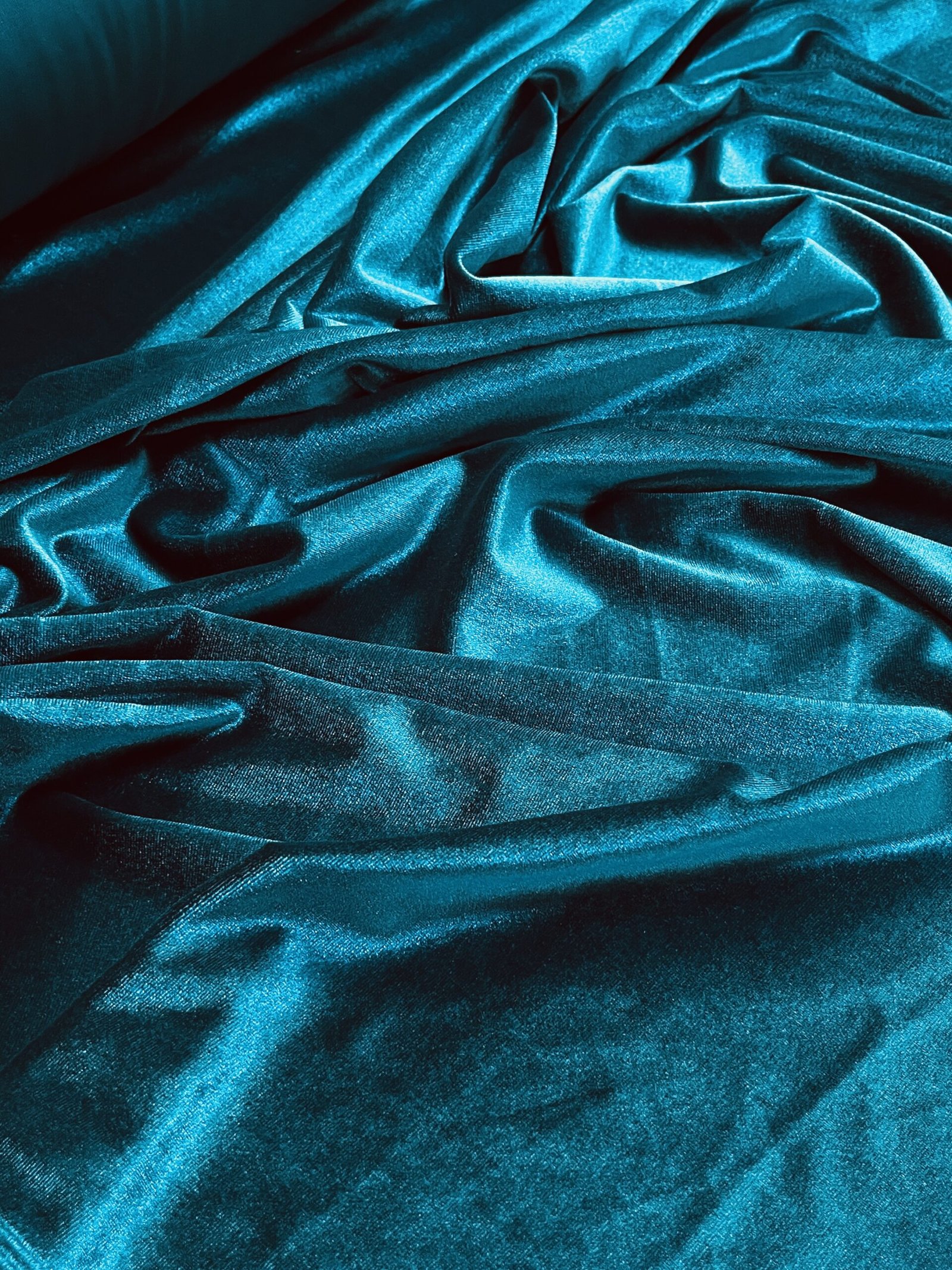 Βελούδο Σιφόν Ελαστικό - Πετρόλ