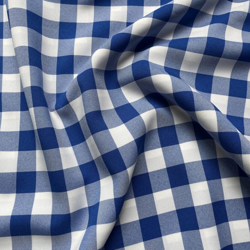 B-Stretch Αλέκιαστο - Μπλέ λευκό καρό