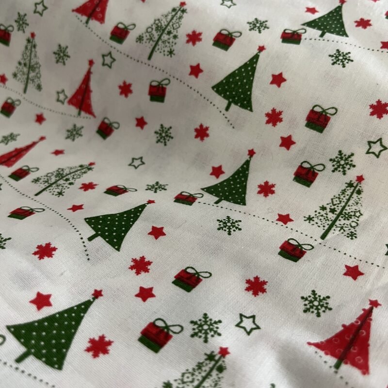 Σεντονόπανο 100% βαμβάκι - Μινιμαλιστικά Χριστουγεννιάτικα Δέντρα