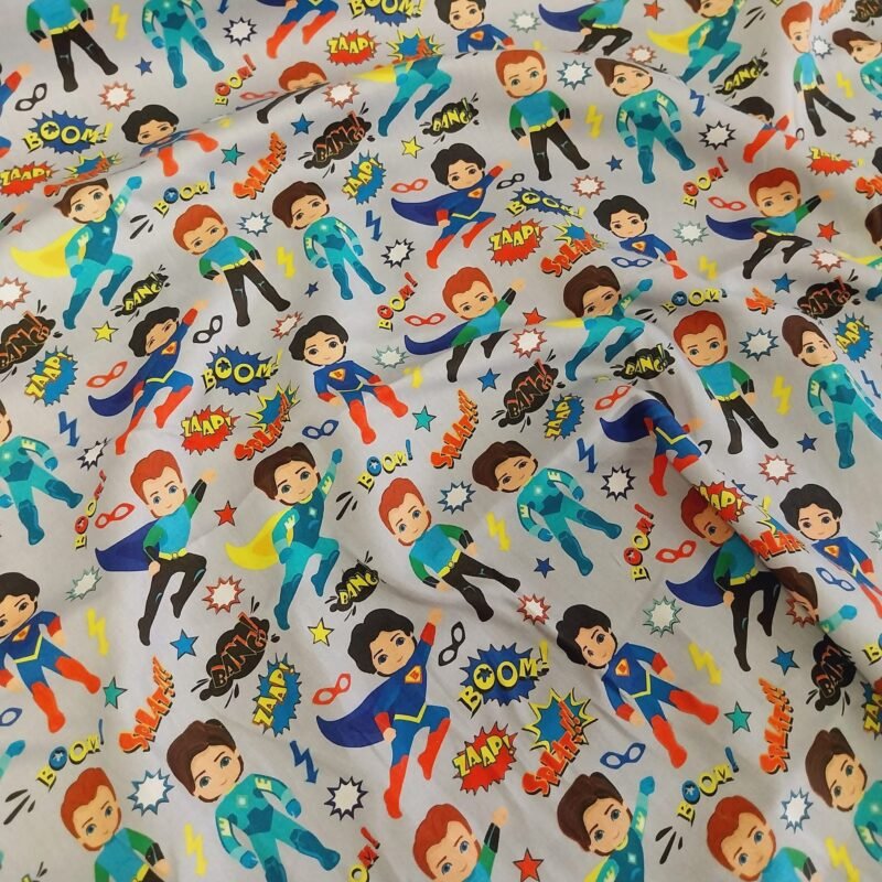 Ποπλίνα - 100% Βαμβάκι - Παιδικοί Σούπερ Ήρωες (Καρτούν)