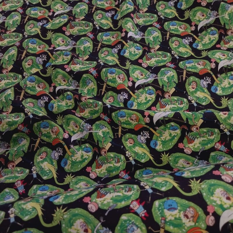 Ποπλίνα - 100% Βαμβάκι - Cartoon Sci-Fi