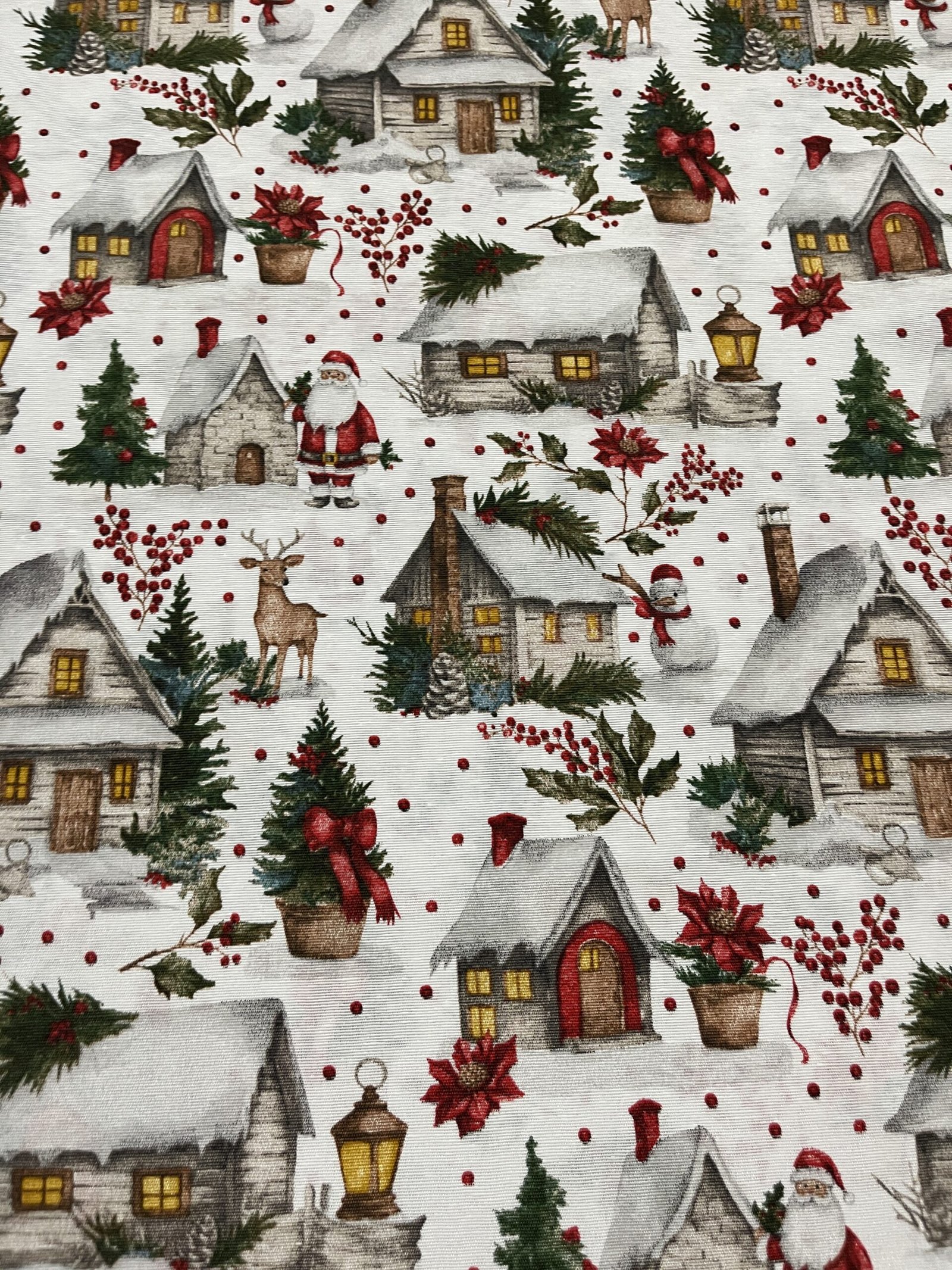 Λεπτό καραβόπανο – Χιονισμένο Χριστουγεννιάτικο Χωριό - Image 2