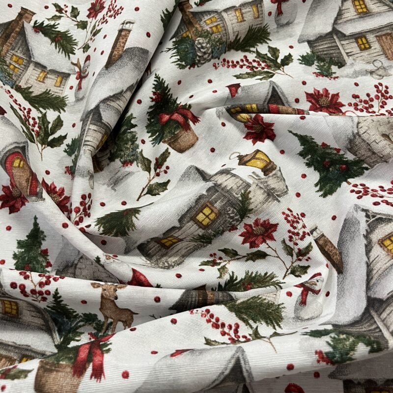 Λεπτό καραβόπανο – Χιονισμένο Χριστουγεννιάτικο Χωριό